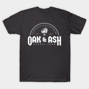 Oak and Ash Farm White Logo T-Shirt